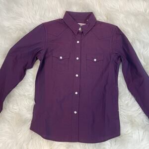 Panhandle Western Rodeo Pearl Snap Button Down Shirt - Girls size Large